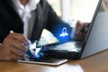 cyber security concept Security, user privacy and encryption Secure internet access to protect against hackers