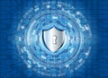 Cyber Security Data Protection Business Technology Privacy concept, cricle key lock and digital technology background, abstract t Royalty Free Stock Photo