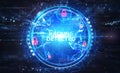 Cyber security data protection business technology privacy concept. Hacking detected