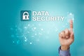 Cyber security, Data protection, information safety and encryption. internet technology and business concept. Royalty Free Stock Photo