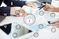 Cyber security, Data protection, information safety and encryption. internet technology and business concept. Royalty Free Stock Photo