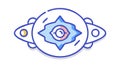 Cyber Security Digital Eye Icon, vector design Generative AI Royalty Free Stock Photo