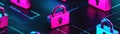 Cyber Security Digital Padlocks Data Protection Royalty Free Stock Photo