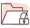 Cyber security file, icon