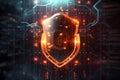 Cyber security firewall interface protection. Royalty Free Stock Photo