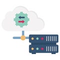 Cloud computing Flat  Vector icon which can easily modify or edit Royalty Free Stock Photo