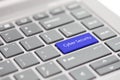 Cyber security hacking https MFA password phishing scam concept shown on close up enter key on notebook keyboard Royalty Free Stock Photo