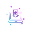 Cyber security icon design vector Royalty Free Stock Photo
