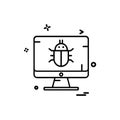 Cyber security icon design vector Royalty Free Stock Photo