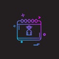 Cyber security icon design vector Royalty Free Stock Photo