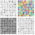 100 cyber security icons set vector variant Royalty Free Stock Photo