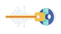 Cyber Security Key Icon, vector design Generative AI Royalty Free Stock Photo