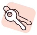 Cyber security keys, icon