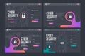 Cyber Security Landing Page Vector Template Design