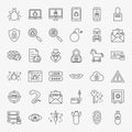 Cyber Security Line Icons