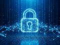 Cyber Security Lock Data Protection Encryption. Royalty Free Stock Photo