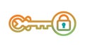Cyber Security Lock and Key Icon, vector design Generative AI Royalty Free Stock Photo