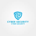 Cyber security Logo design template inspiration Royalty Free Stock Photo