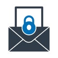 Encrypted email icon which can easily modify or edit Royalty Free Stock Photo