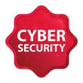 Cyber Security misty rose red starburst sticker button