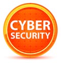 Cyber Security Natural Orange Round Button Royalty Free Stock Photo