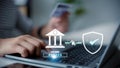 Cyber security and network protection with cybersecurity experts working on secure access internet to protect servers against