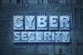 Cyber security pc board Royalty Free Stock Photo