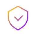 Cyber security pixel perfect gradient linear ui icon Royalty Free Stock Photo