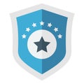 Cyber security, protected shield Color Vector icon which can easily modify or edit Royalty Free Stock Photo