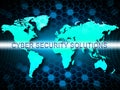 Cyber Security Solutions Threat Solved 2d Illustration