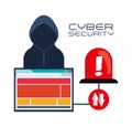 Cyber security system and media design Royalty Free Stock Photo