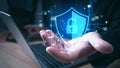 Cyber security technology digital information, lock mark cybersecurity internet, protect attacks from a hacker. concept of