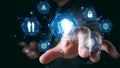Cyber security technology digital information, lock mark cybersecurity internet, protect attacks from a hacker. concept of
