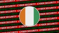 Cyber Security Title with Cote D lvoire flag