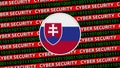 Cyber Security Title with Slovakia flag