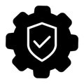 Cyber security vector icon. Firewall illustration sign. Web protection symbol. Cyber security web icon. Royalty Free Stock Photo