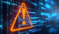 Cyber Security Warning Sign Royalty Free Stock Photo