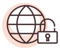 Cyber security worldwide security, icon