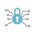 Cyber securty icon on background for graphic and web design. Simple vector sign. Internet concept symbol for website