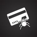 Cyber securty icon on background for graphic and web design. Simple vector sign. Internet concept symbol for website