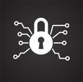 Cyber securty icon on background for graphic and web design. Simple vector sign. Internet concept symbol for website