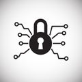 Cyber securty icon on background for graphic and web design. Simple vector sign. Internet concept symbol for website