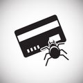 Cyber securty icon on background for graphic and web design. Simple vector sign. Internet concept symbol for website