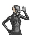 Cyber soldier female doing a snobe pose Royalty Free Stock Photo