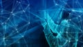 Cyber space abstraction binary code numbers digital big data abstract, digital transformation Royalty Free Stock Photo
