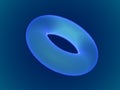 Cyber space concept: 3d digital torus consisting of glowing particles.