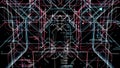 Cyber space concept with program code lines are written by artificial intelligence. Animation. Futuristic texture with Royalty Free Stock Photo