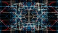 Cyber space concept with program code lines are written by artificial intelligence. Animation. Futuristic texture with Royalty Free Stock Photo