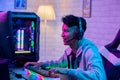 Cyber sport gamer playing game Royalty Free Stock Photo