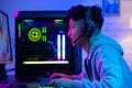 Cyber sport gamer playing game Royalty Free Stock Photo